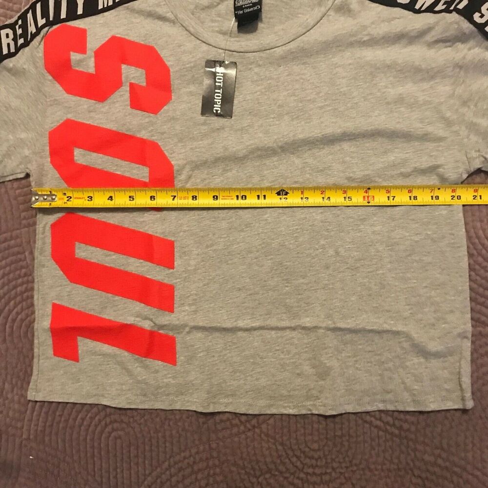 Marvel NWT Avengers Infinity War Junior Medium 100% Cotton Made In USA Crop Top - Picture 7 of 7